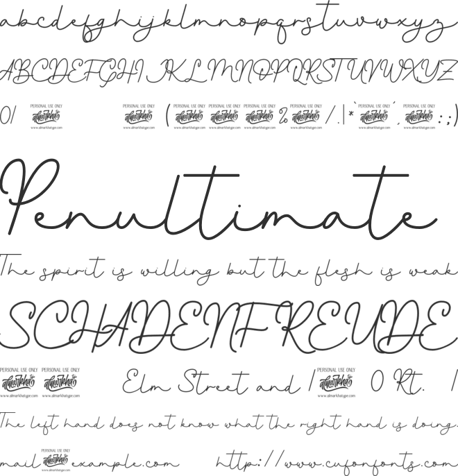 Young Evaline font preview