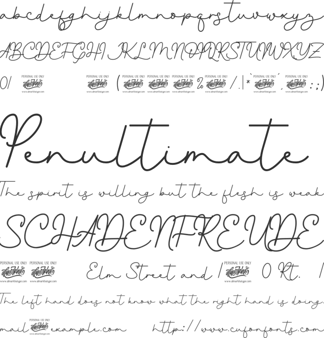 Young Evaline font preview