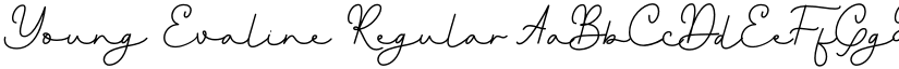 Young Evaline Regular font