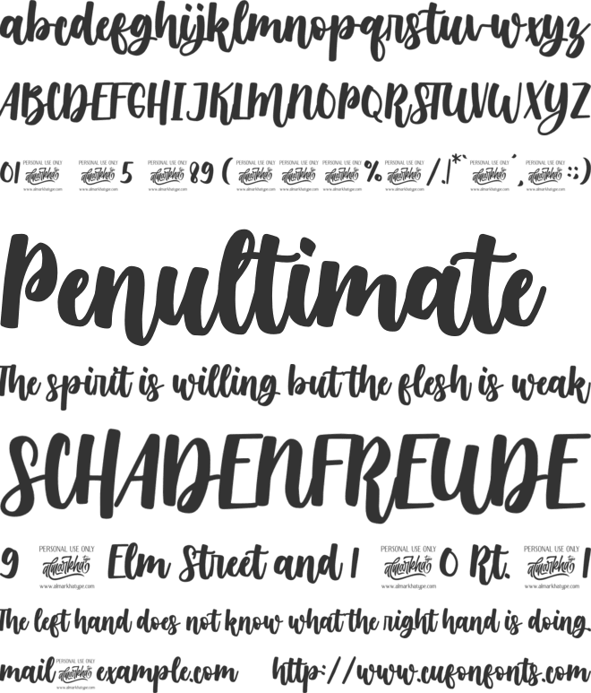 Morning Sweety font preview