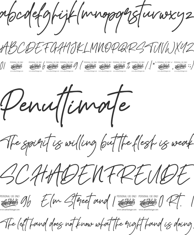 Bettanesia font preview