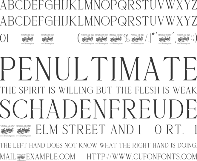 Delaproza font preview