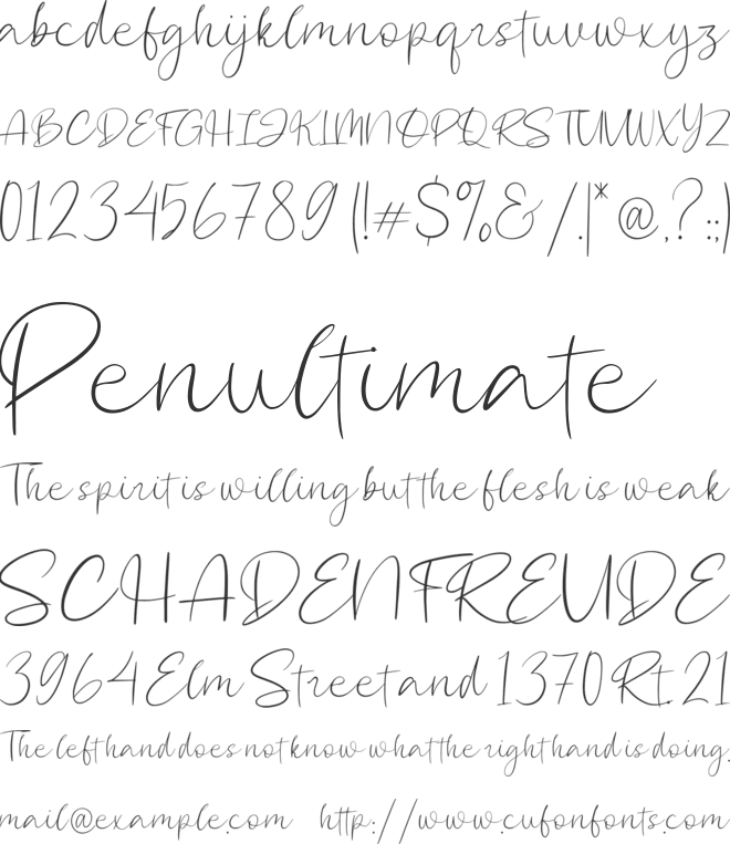 Hello Nadhira font preview