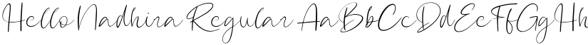 Hello Nadhira Regular font