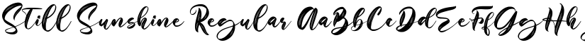 Still Sunshine Regular font