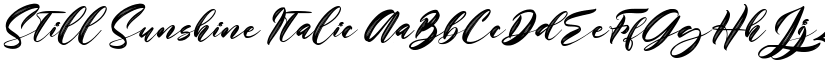 Still Sunshine Italic font