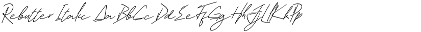 Rebutter Italic font