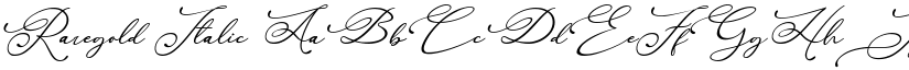 Raregold Italic font