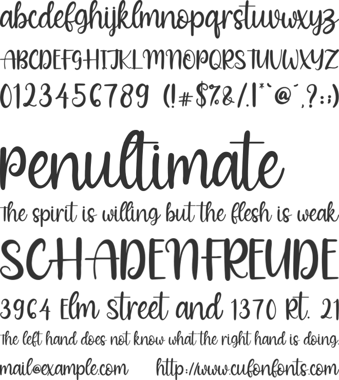 Blossom font preview