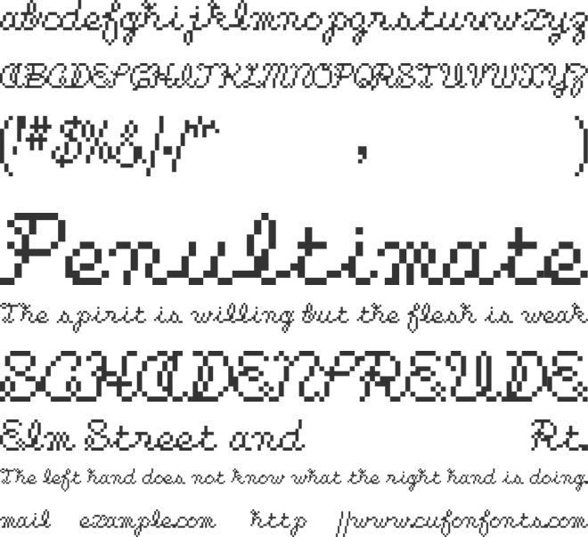 Kuchibue font preview