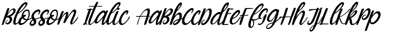 Blossom Italic font