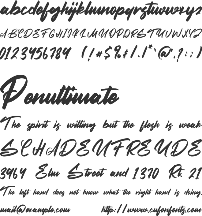 Lambreta font preview