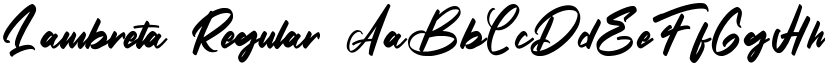 Lambreta Regular font