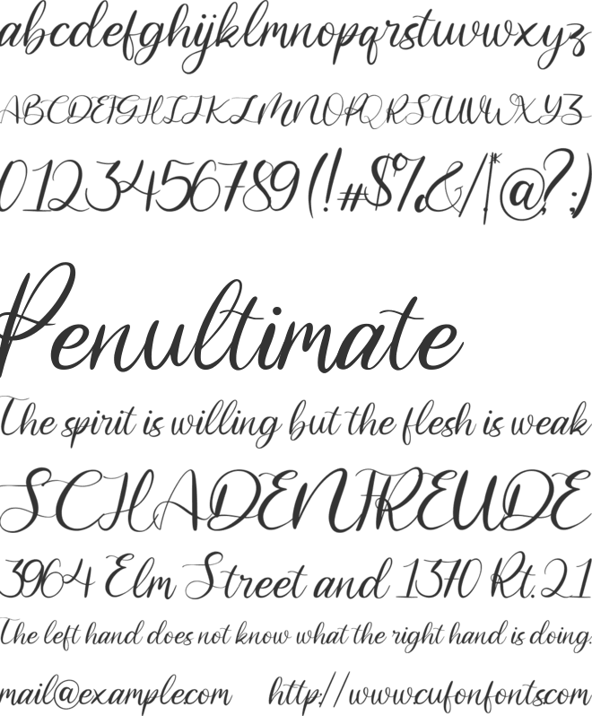 cahjilla font preview
