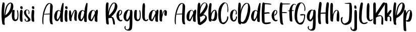 Puisi Adinda Regular font