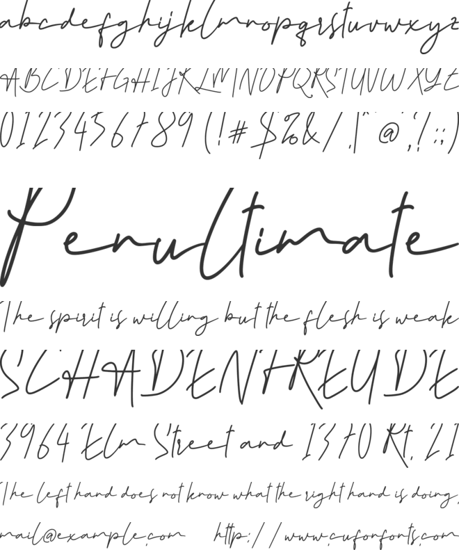 Hastan Signature font preview