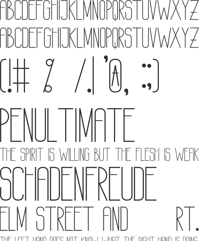 GREEN HOME font preview