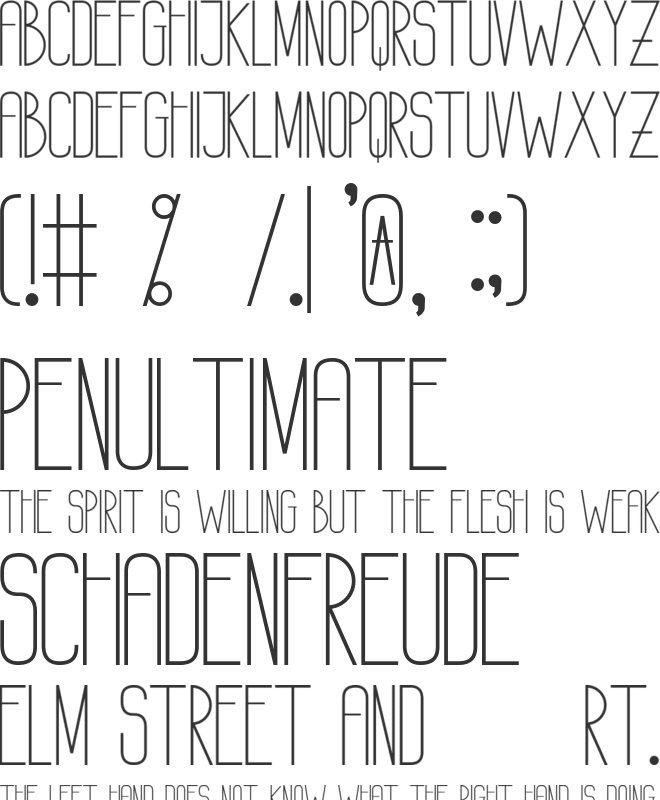 GREEN HOME font preview