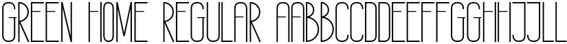 GREEN HOME Regular font