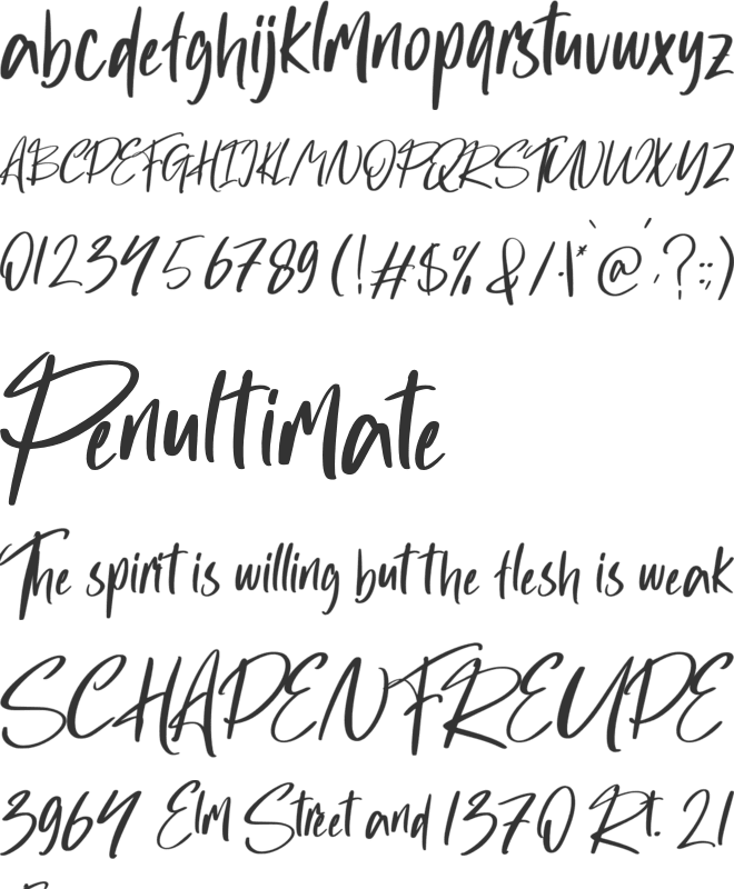 Haltmoon font preview
