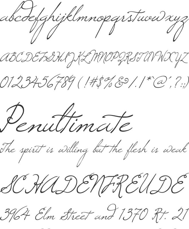Windsong font preview
