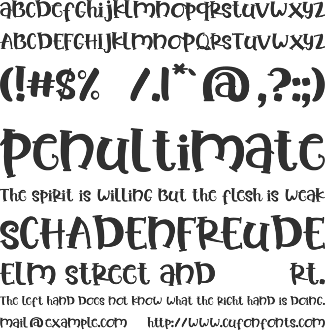 Bread Story font preview