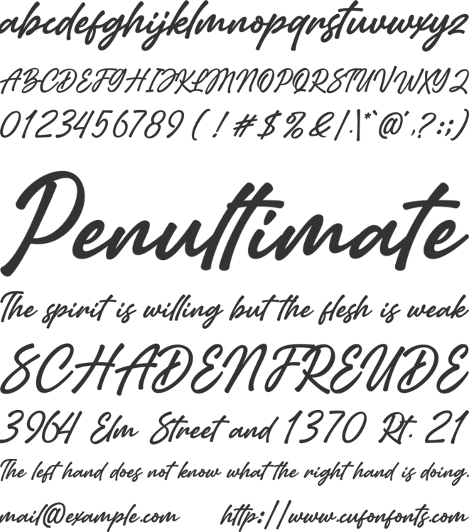 Amertha font preview