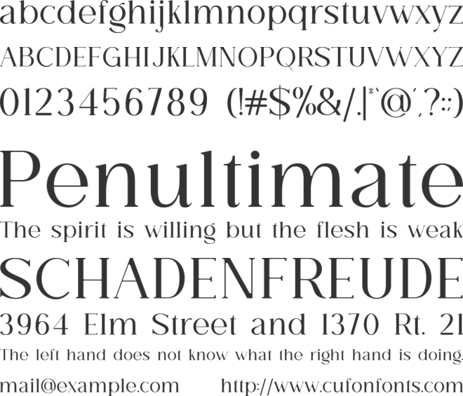 Breadley Serif font preview