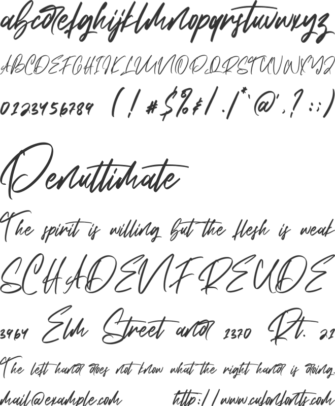 Heartburn font preview