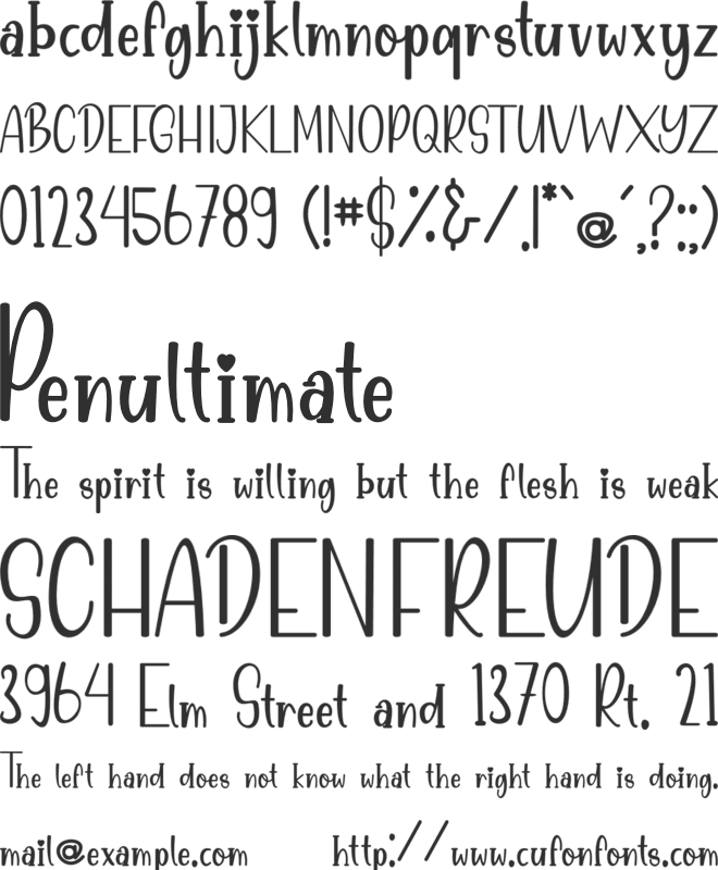 Puppy Love font preview