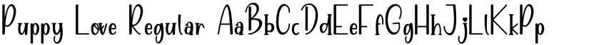 Puppy Love Regular font