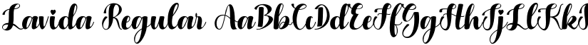 Lavida Regular font