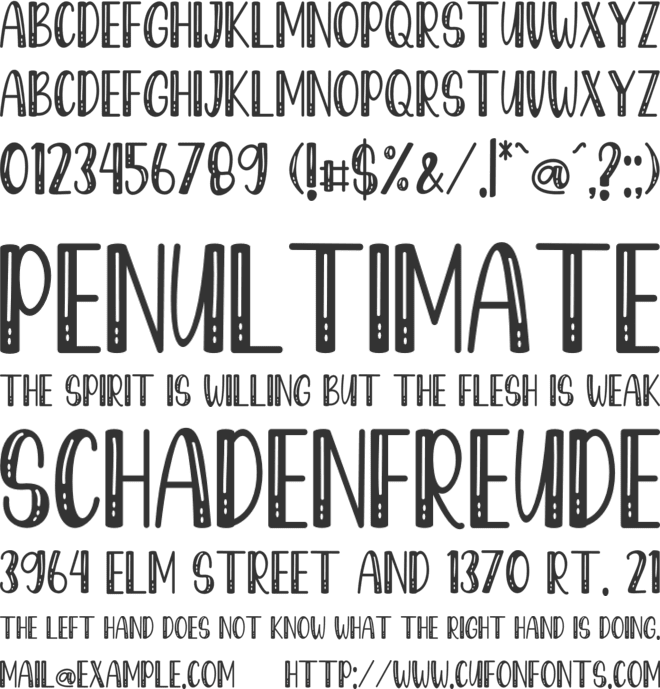Mandalli font preview