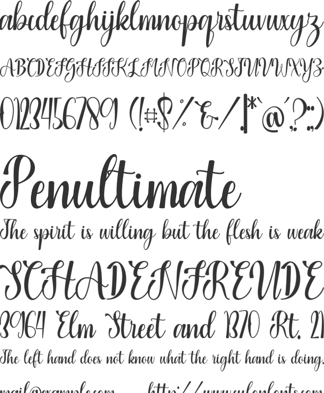 Harvest Love font preview