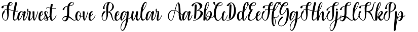 Harvest Love Regular font
