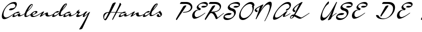 Calendary Hands PERSONAL USE DE Regular font