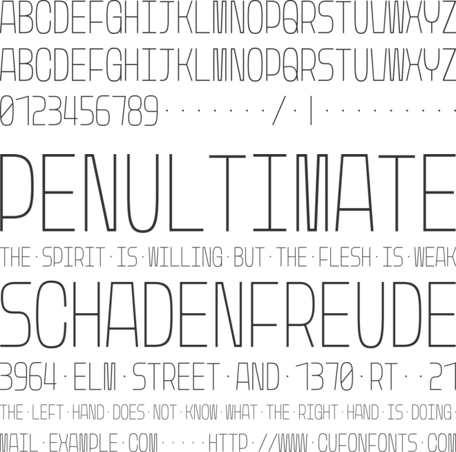 Rasterquan font preview