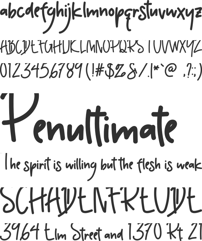 Love Day font preview