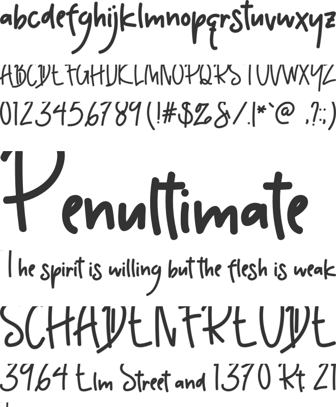 Love Day font preview