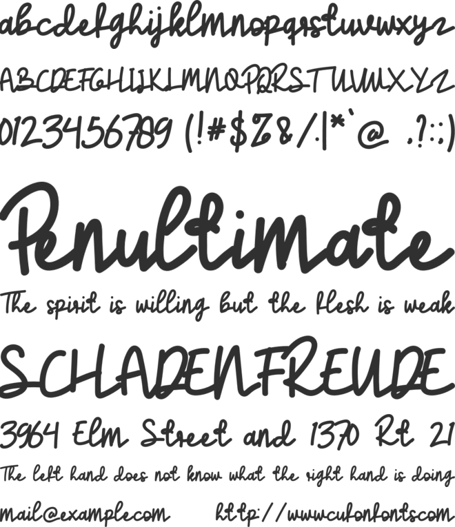 Love Family font preview