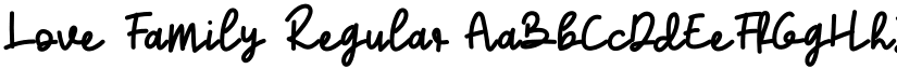 Love Family Regular font