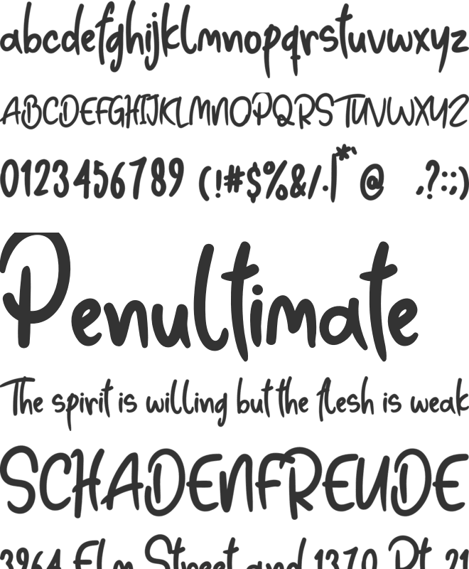 Love February font preview