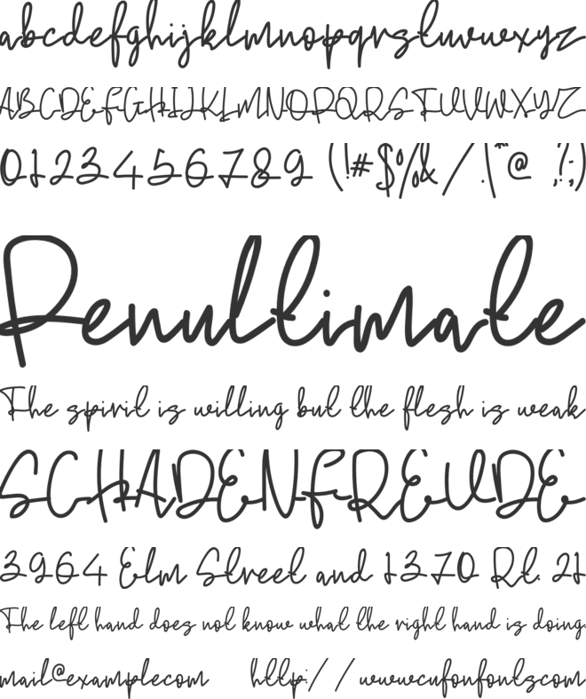 Love Kitchen font preview