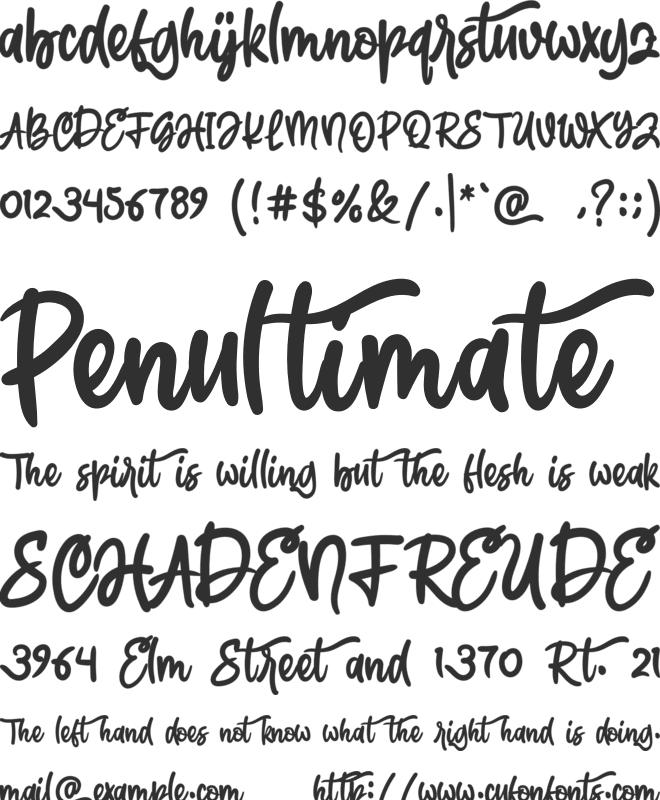 Candy Valentine font preview