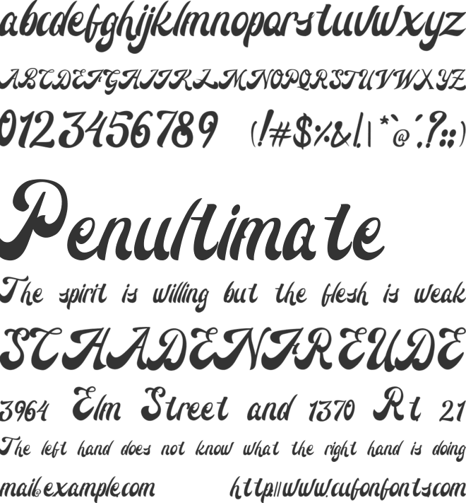 Suttan Telo font preview