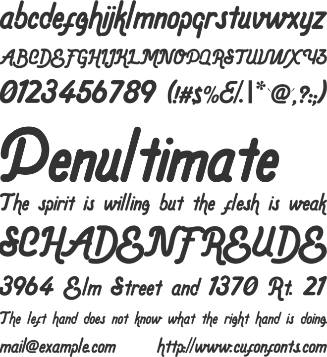 Lovella font preview