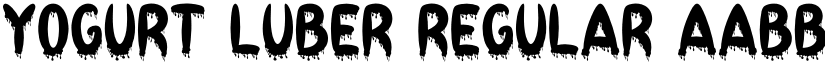 YOGURT LUBER Regular font