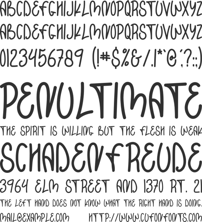 Miss Mince font preview