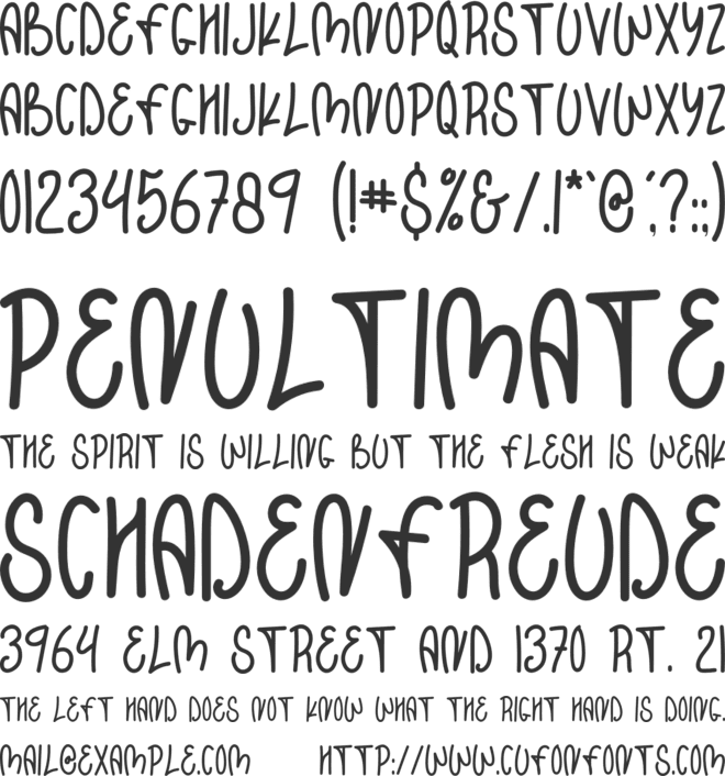 Miss Mince font preview