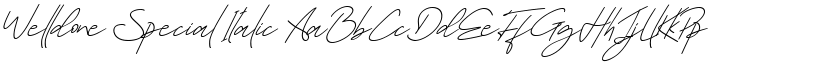 Welldone Special Italic font